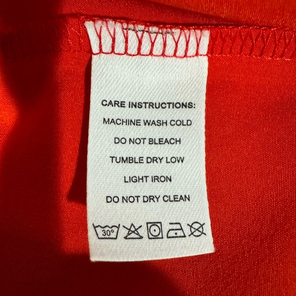 Unbranded Mock Collar Sleeveless Chiffon Blouse Women’s Size Large Orange - Picture 7 of 8